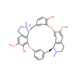 COc1cc2c3cc1Oc1cc(ccc1O)C[C@@H]1c4c(cc(OC)c(O)c4Oc4cccc(c4)C[C@@H]3N(C)CC2)CC[N+]1(C)C ZINC000004245635