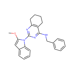 COc1cc2ccccc2n1-c1nc2c(c(NCc3ccccc3)n1)CCCC2 ZINC000211192174