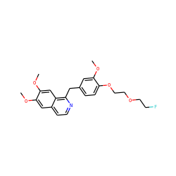 COc1cc2ccnc(Cc3ccc(OCCOCCF)c(OC)c3)c2cc1OC ZINC000072105238