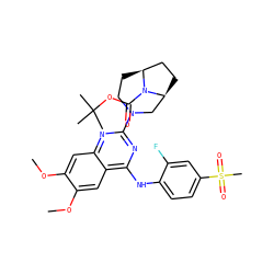 COc1cc2nc(N3CC[C@H]4CC[C@@H](C3)N4C(=O)OC(C)(C)C)nc(Nc3ccc(S(C)(=O)=O)cc3F)c2cc1OC ZINC000095589635