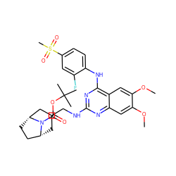 COc1cc2nc(NCC3C[C@@H]4CC[C@H](C3)N4C(=O)OC(C)(C)C)nc(Nc3ccc(S(C)(=O)=O)cc3F)c2cc1OC ZINC000095591003