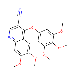 COc1cc2ncc(C#N)c(Oc3cc(OC)c(OC)c(OC)c3)c2cc1OC ZINC000003832352