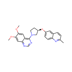 COc1cc2ncnc(N3CC[C@@H](Oc4ccc5nc(C)ccc5c4)C3)c2cc1OC ZINC000014956496