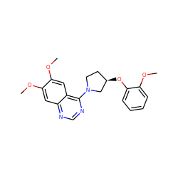 COc1cc2ncnc(N3CC[C@@H](Oc4ccccc4OC)C3)c2cc1OC ZINC000014956414