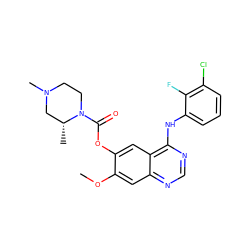 COc1cc2ncnc(Nc3cccc(Cl)c3F)c2cc1OC(=O)N1CCN(C)C[C@H]1C ZINC000221149242