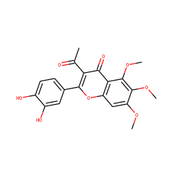 COc1cc2oc(-c3ccc(O)c(O)c3)c(C(C)=O)c(=O)c2c(OC)c1OC ZINC000040918733