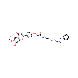 COc1cc2oc(-c3ccc(OCC(=O)NCCCCCCN(C)Cc4ccccc4)cc3)cc(=O)c2c(OC)c1OC ZINC001772634629