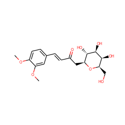 COc1ccc(/C=C/C(=O)C[C@@H]2O[C@H](CO)[C@H](O)[C@H](O)[C@H]2O)cc1OC ZINC000299822826
