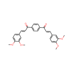 COc1ccc(/C=C/C(=O)c2ccc(C(=O)/C=C/c3ccc(OC)c(OC)c3)cc2)cc1OC ZINC000013124933