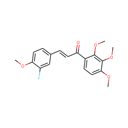 COc1ccc(/C=C/C(=O)c2ccc(OC)c(OC)c2OC)cc1F ZINC000013607857