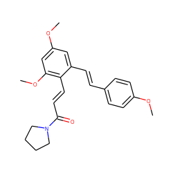 COc1ccc(/C=C/c2cc(OC)cc(OC)c2/C=C/C(=O)N2CCCC2)cc1 ZINC000095589957