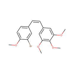 COc1ccc(/C=C\c2cc(OC)c(OC)c(OC)c2)cc1Br ZINC000013645657