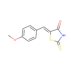 COc1ccc(/C=C2\SC(=S)NC2=O)cc1 ZINC000012368669