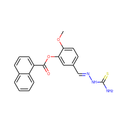 COc1ccc(/C=N/NC(N)=S)cc1OC(=O)c1cccc2ccccc12 ZINC000013470920