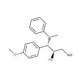 COc1ccc([C@@H]([C@H](O)CN)N(C)c2ccccc2)cc1 ZINC000040879775