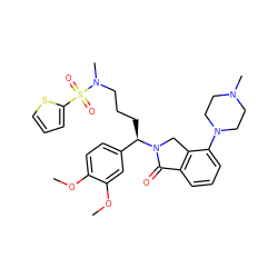 COc1ccc([C@@H](CCCN(C)S(=O)(=O)c2cccs2)N2Cc3c(cccc3N3CCN(C)CC3)C2=O)cc1OC ZINC000049695450