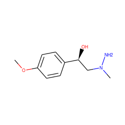 COc1ccc([C@@H](O)CN(C)N)cc1 ZINC000033977897