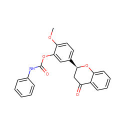 COc1ccc([C@@H]2CC(=O)c3ccccc3O2)cc1OC(=O)Nc1ccccc1 ZINC000098082365