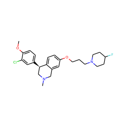 COc1ccc([C@@H]2CN(C)Cc3cc(OCCCN4CCC(F)CC4)ccc32)cc1Cl ZINC000028893018