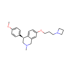 COc1ccc([C@@H]2CN(C)Cc3cc(OCCCN4CCC4)ccc32)cc1 ZINC000028818066