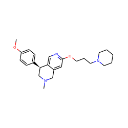 COc1ccc([C@@H]2CN(C)Cc3cc(OCCCN4CCCCC4)ncc32)cc1 ZINC000028827060