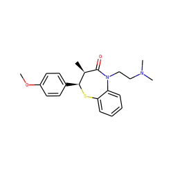 COc1ccc([C@@H]2Sc3ccccc3N(CCN(C)C)C(=O)[C@@H]2C)cc1 ZINC000003780142