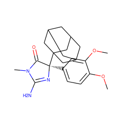 COc1ccc([C@]2(C34CC5CC(CC(C5)C3)C4)N=C(N)N(C)C2=O)cc1OC ZINC000034948297