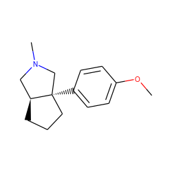 COc1ccc([C@]23CCC[C@H]2CN(C)C3)cc1 ZINC000072107536