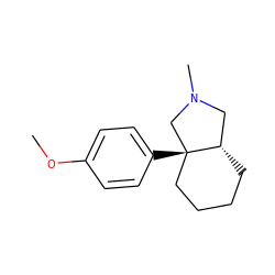 COc1ccc([C@]23CCCC[C@H]2CN(C)C3)cc1 ZINC000072112080