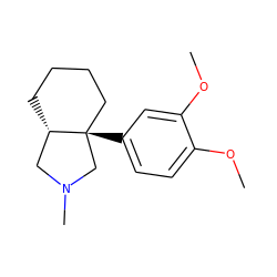 COc1ccc([C@]23CCCC[C@H]2CN(C)C3)cc1OC ZINC000072112081