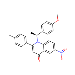 COc1ccc([C@H](C)n2c(-c3ccc(C)cc3)cc(=O)c3cc([N+](=O)[O-])ccc32)cc1 ZINC001772651163