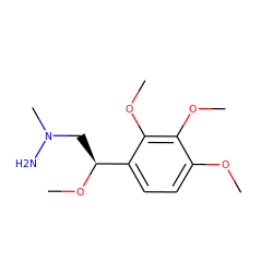 COc1ccc([C@H](CN(C)N)OC)c(OC)c1OC ZINC000064499483