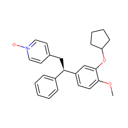 COc1ccc([C@H](Cc2cc[n+]([O-])cc2)c2ccccc2)cc1OC1CCCC1 ZINC000029237273