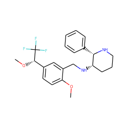 COc1ccc([C@H](OC)C(F)(F)F)cc1CN[C@H]1CCCN[C@H]1c1ccccc1 ZINC000040876355