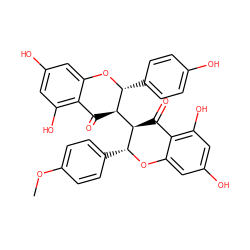 COc1ccc([C@H]2Oc3cc(O)cc(O)c3C(=O)[C@@H]2[C@H]2C(=O)c3c(O)cc(O)cc3O[C@@H]2c2ccc(O)cc2)cc1 ZINC000059872609