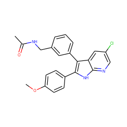 COc1ccc(-c2[nH]c3ncc(Cl)cc3c2-c2cccc(CNC(C)=O)c2)cc1 ZINC000103273753