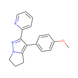 COc1ccc(-c2c(-c3ccccn3)nn3c2CCC3)cc1 ZINC000027191090