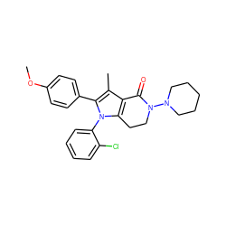 COc1ccc(-c2c(C)c3c(n2-c2ccccc2Cl)CCN(N2CCCCC2)C3=O)cc1 ZINC000013982503