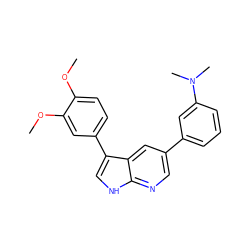 COc1ccc(-c2c[nH]c3ncc(-c4cccc(N(C)C)c4)cc23)cc1OC ZINC000299827432