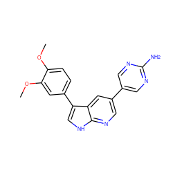 COc1ccc(-c2c[nH]c3ncc(-c4cnc(N)nc4)cc23)cc1OC ZINC000299827419