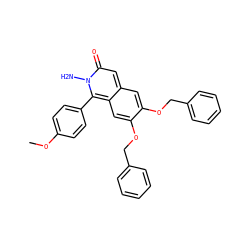 COc1ccc(-c2c3cc(OCc4ccccc4)c(OCc4ccccc4)cc3cc(=O)n2N)cc1 ZINC000045389749