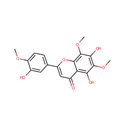 COc1ccc(-c2cc(=O)c3c(O)c(OC)c(O)c(OC)c3o2)cc1O ZINC000000899675