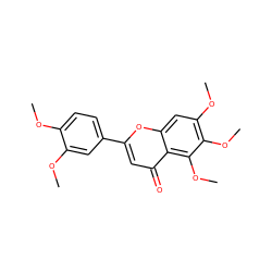 COc1ccc(-c2cc(=O)c3c(OC)c(OC)c(OC)cc3o2)cc1OC ZINC000001531698