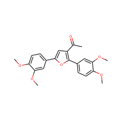 COc1ccc(-c2cc(C(C)=O)c(-c3ccc(OC)c(OC)c3)o2)cc1OC ZINC000026975469