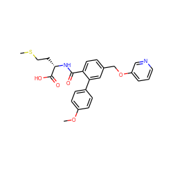 COc1ccc(-c2cc(COc3cccnc3)ccc2C(=O)N[C@@H](CCSC)C(=O)O)cc1 ZINC000027426075