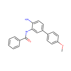 COc1ccc(-c2ccc(N)c(NC(=O)c3ccccc3)c2)cc1 ZINC000049070742