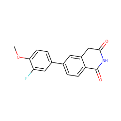 COc1ccc(-c2ccc3c(c2)CC(=O)NC3=O)cc1F ZINC000653711538