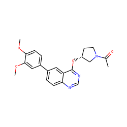 COc1ccc(-c2ccc3ncnc(O[C@@H]4CCN(C(C)=O)C4)c3c2)cc1OC ZINC001772639038