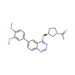 COc1ccc(-c2ccc3ncnc(O[C@H]4CCN(C(C)=O)C4)c3c2)cc1OC ZINC001772589873