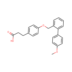 COc1ccc(-c2ccccc2COc2ccc(CCC(=O)O)cc2)cc1 ZINC000084709791